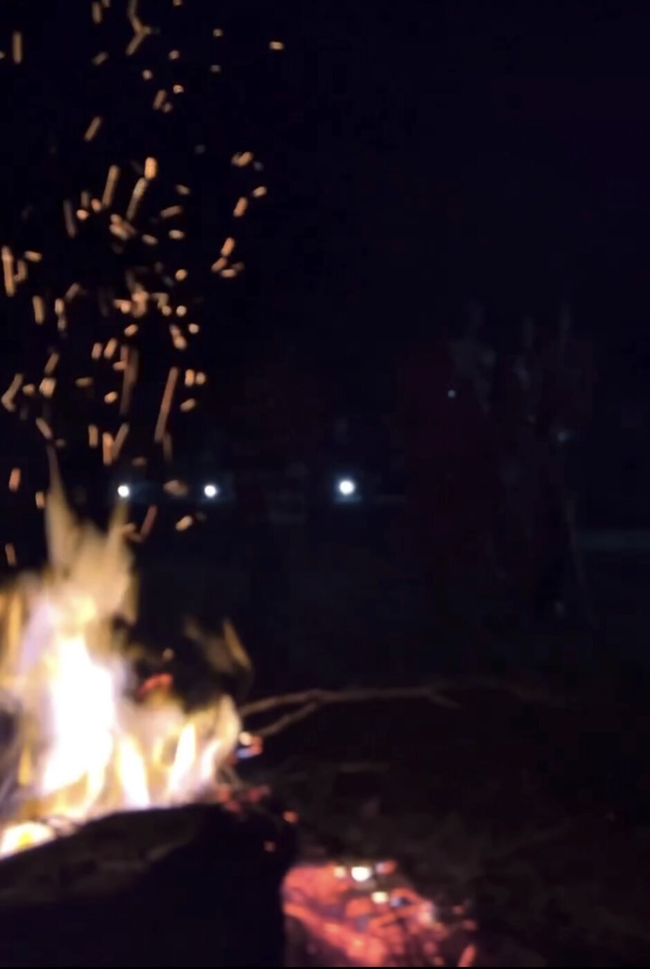 Bonfire evening under the Mara sky